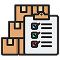 Icon of clipboard representing stock